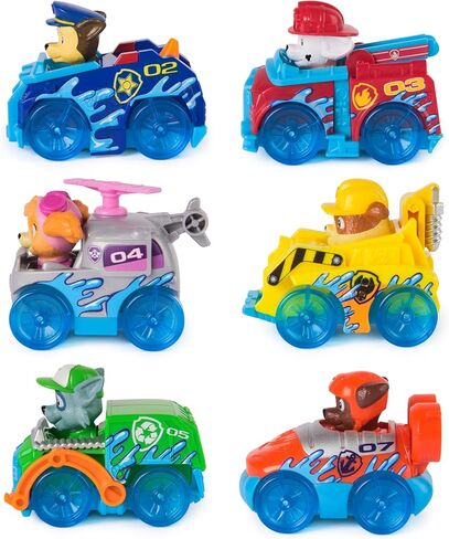 PAW Patrol Pup Squad Racers, 6-Pack of PAW Patrol Vehicles with Chase, Marshall, Skye, Rubble, Rocky, & Zuma, Kids Toys for Boys & Girls Ages 3 and Up in Kuwait