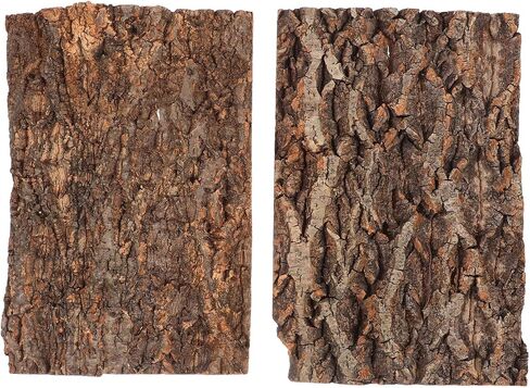 2pcs Natural Cork Bark Bits Reptile Bark Bedding Flat Cork Bedding Terrariums Substrate for Snake Spiders Bearded Dragons Frogs Tank Supplies in Saudi Arabia