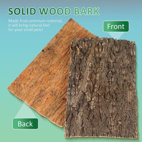 2pcs Natural Cork Bark Bits Reptile Bark Bedding Flat Cork Bedding Terrariums Substrate for Snake Spiders Bearded Dragons Frogs Tank Supplies in Saudi Arabia