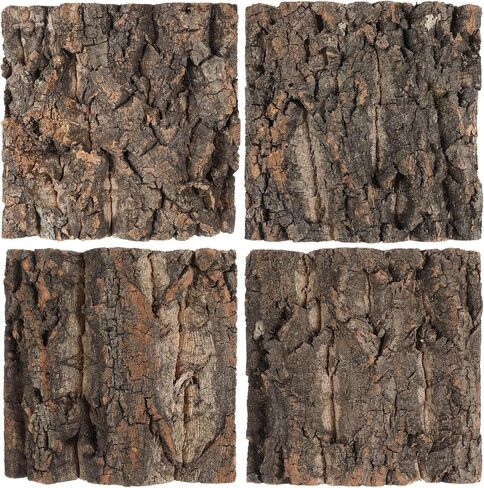 4pcs cork bark bits الزواحف الفراش مسطح الفراش الفراش الفراش المسطح ركيزة لعناكب الأفعى اللاحق ضفادع الخزان لوازم الخزان in Saudi Arabia