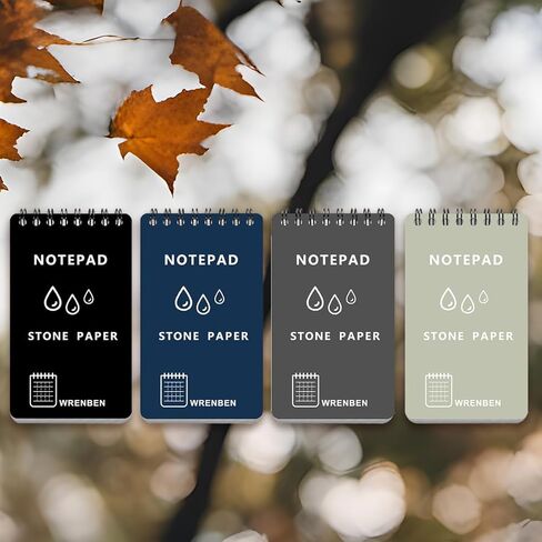 4pcs دفتر حلزوني مقاوم للطقس 3x5 بوصة مع ورق الرسم البياني الحجري وغطاء PVC ، دفتر جيب صغير A7 ، منصات ستينو في جميع الأحوال الجوية للمغامرة في الهواء الطلق (Blue ، 4 Pack) in Kuwait