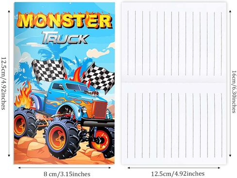 littkeef cliaet 24 Pcs Mini Monster Truck Themed Notepads Monster Truck Party Favors Car Spiral Pocket Notepads Goodie Bag Stuffers Notepads Spiral Mini Notebooks for Teens Teacher Classroom Reward in Saudi Arabia