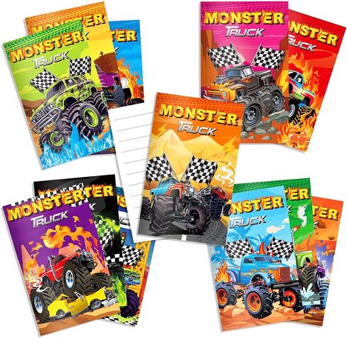 littkeef cliaet 24 Pcs Mini Monster Truck Themed Notepads Monster Truck Party Favors Car Spiral Pocket Notepads Goodie Bag Stuffers Notepads Spiral Mini Notebooks for Teens Teacher Classroom Reward in Saudi Arabia