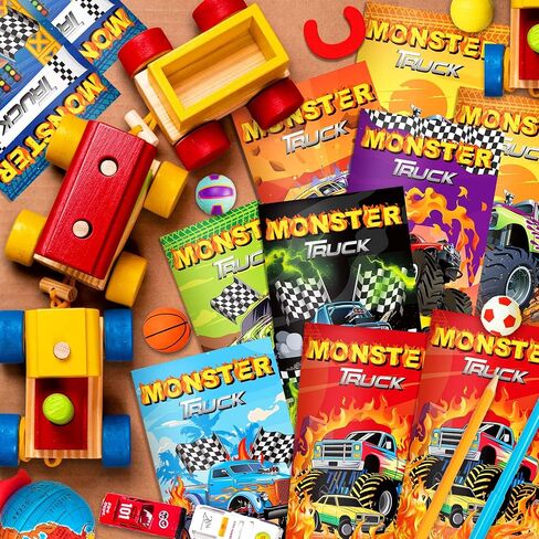 littkeef cliaet 24 Pcs Mini Monster Truck Themed Notepads Monster Truck Party Favors Car Spiral Pocket Notepads Goodie Bag Stuffers Notepads Spiral Mini Notebooks for Teens Teacher Classroom Reward in Saudi Arabia