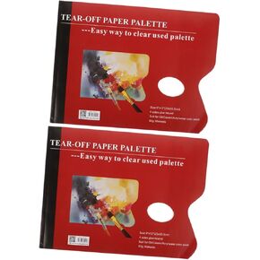 STOBOK 2pcs Palette Paper Pads Tear-Off Artist Paper Paint Mixing Sheets for Acrylic Watercolor Oil Student Adult Outdoor Travel Sketching in Kuwait