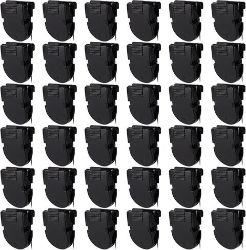 36pcs مقاطع مقصورة ، دبابيس السنانير البلاستيكية للجدران للجدران مقاطع جدار الأقمشة السوداء لتعليق الصور مستندات العمل مستندات المكاتب ديكور in Saudi Arabia