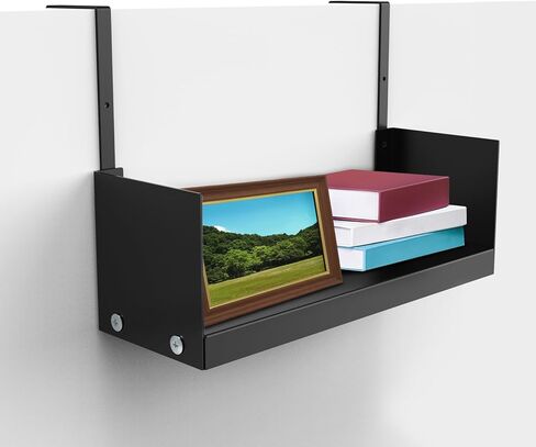 Linone 17 "Office مقصورة الجرف - رف كتب تخزين المقصورة مع السنانير المقصورة لمكتب المنزل ، رف الكتب ومنظم مكتب المكتب المنزلي in Kuwait