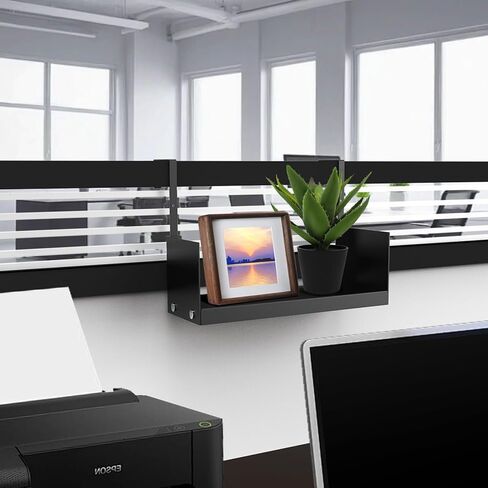 Linone 17 "Office مقصورة الجرف - رف كتب تخزين المقصورة مع السنانير المقصورة لمكتب المنزل ، رف الكتب ومنظم مكتب المكتب المنزلي in Kuwait