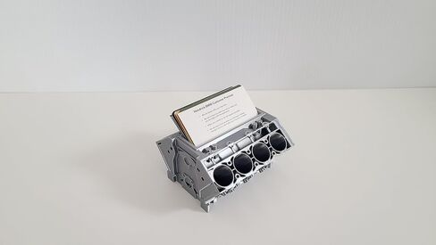 مكتب حامل بطاقة V8 ، مكاتب مكتب المكتب للرجال ، ديكور المكتب للرجال هدية ميكانيكية للرجال ، وملحقات السيارات للرجال ، محرك Mini V8 ، V8 Model Model Kit (Silver Silver) in Saudi Arabia