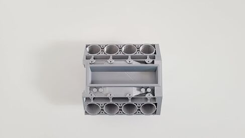 مكتب حامل بطاقة V8 ، مكاتب مكتب المكتب للرجال ، ديكور المكتب للرجال هدية ميكانيكية للرجال ، وملحقات السيارات للرجال ، محرك Mini V8 ، V8 Model Model Kit (Silver Silver) in Saudi Arabia