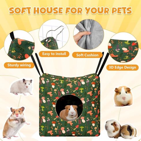 Geelin 8 pack غينيا خنزير أرجوحة أرجوحة ناعمة صغيرة حيوان أليف معلق نفق طائرة طائرة طائرة طائرة طارقة in Kuwait