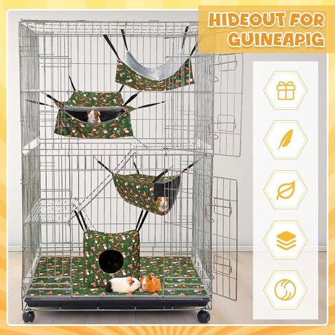 Geelin 8 pack غينيا خنزير أرجوحة أرجوحة ناعمة صغيرة حيوان أليف معلق نفق طائرة طائرة طائرة طائرة طارقة in Kuwait