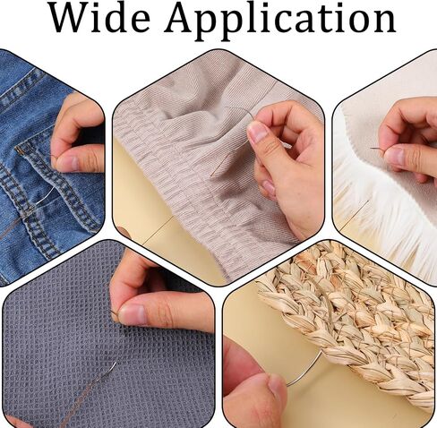 cobee 20 Pcs Curved Sewing Needles, 4 Sizes Hand Sewing Leather Needle, Threading Upholstery Embroidery Needles for Carpet Leather Canvas Repairing Weaving Crafts(2''/2.5''/3''/3.5'') in Saudi Arabia