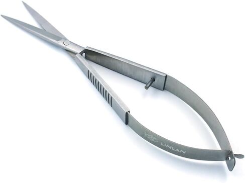 LINLAN Aquatic Plant Spring Scissors for Precise Trimming, Stainless Steel with Top Rebound Feel, Ideal for Aquatic Ferns and Microsorum Pteropus in Planted Tanks in Kuwait