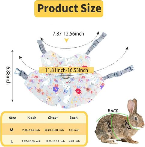 2-Pack Small Pet Harness & Leash Set – Soft, Adjustable Vest for Rabbits, Kittens, Squirrels & More (Pink, L) in Kuwait