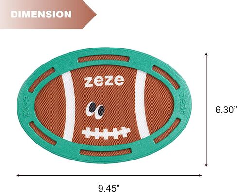 Zeze Interactive Lightweight Frisbee ، لعبة الجلب من الكلاب ، موضوع كرة القدم ، القرص المرح ، القماش الناعم والمتين ، مثالي للاعب لأول مرة in Kuwait