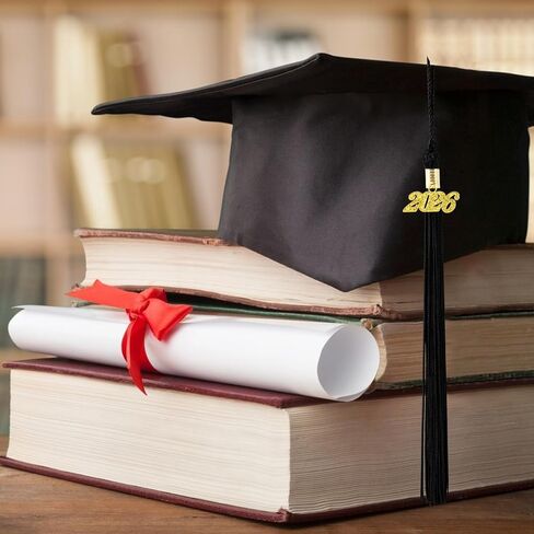2026 تابع التخرج ، 2026 تاسيل التخرج ، تخرج التخرج الأكاديمي Cap Tassels 2026S مع سحر تاريخ الذهب العام للخريجين ، خريجي التخرج ، زخارف قبعة قبعة ، الأزرق in Kuwait