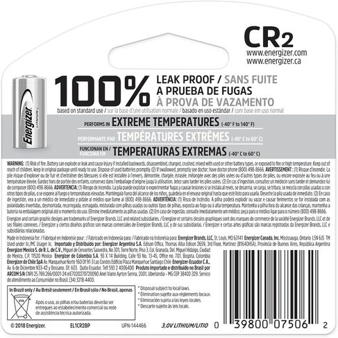 Energizer CR2 Lithium Batteries (1 Pack), 3V Photo Batteries in Saudi Arabia