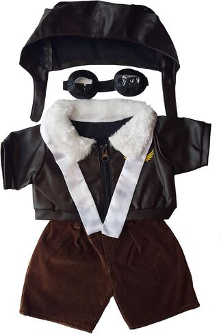 ملابس تجريبية مع Goggles Teddy Bear Cloths تناسب أكثر من 14 "-18" بناء وتصنع حيواناتك المحشوة الخاصة بك in Saudi Arabia
