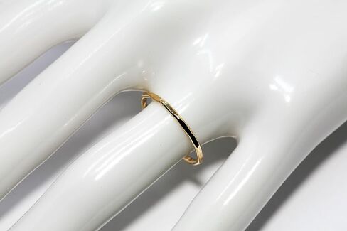 Salish Sea Inspirations 14K Gold Filled Hammer Textured Skinny 1.3mm Stacking Rings (2 Rings) in Kuwait
