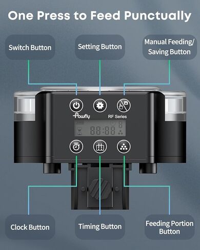 Pawfly Aquarium Automatic Fish Feeder ، 108 مل من موزع الطعام لمسحوق الكريات والحبيبات ، وحدة التغذية الموقت القابلة للتعديل لخزان الأسماك ، والبطاريات التي تعمل (البطاريات غير المدرجة) in Saudi Arabia