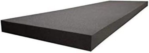GoTo Foam 2" x 24" x 72" Black Upholstery Foam Sheet - 1.8 Density, Firm (44 ILD), Open-Cell Polyurethane - Cushion Replacement, DIY, Soundproofing in Saudi Arabia