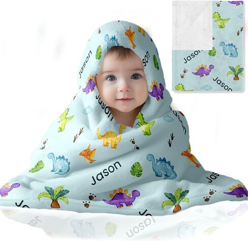 Personalized Blankets for Girls and Boys - Soft, Plush, Lightweight Baby Blue Blanket, Blanket Name Personalized Baby, Customize Baby Blanket, Custom Dinosaur Blanket, Baby Blankets for Boys in Saudi Arabia