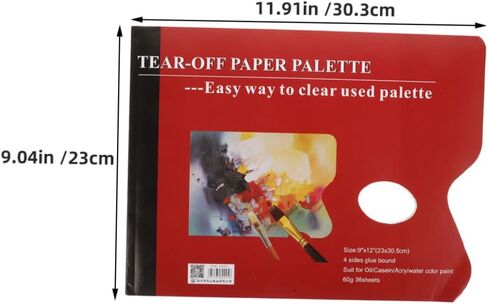 Stobok 2PCS Palette Paper Pads Paper Paper Paper Paper Paint Leaves for Acrylic Watercolor Oil Stept in Kuwait