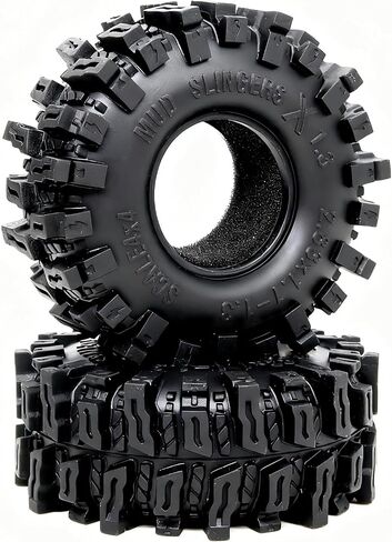 HOBBYSOUL 72mm RC 1.3 Tires Mud Slingers X 4-Pack For TRX4M SCX24 Crawlers in Saudi Arabia