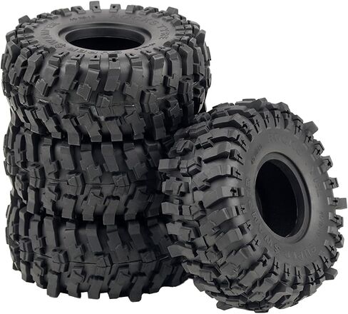 4pcs RC 1.9 بوصة الإطارات الزاحف الإطارات الفائقة الناعمة اللزجة اللزجة مع الرغوة instert 120 مم/4.72 بوصة مناسبة ل 1/10 محوري SCX10 I II III TRX4 redcat إلخ. in Saudi Arabia