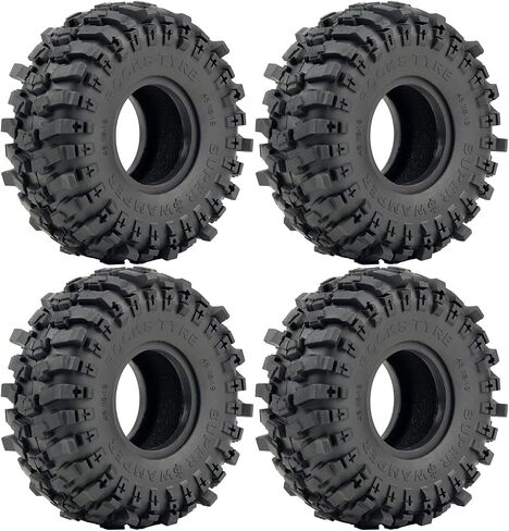 4pcs RC 1.9 بوصة الإطارات الزاحف الإطارات الفائقة الناعمة اللزجة اللزجة مع الرغوة instert 120 مم/4.72 بوصة مناسبة ل 1/10 محوري SCX10 I II III TRX4 redcat إلخ. in Saudi Arabia
