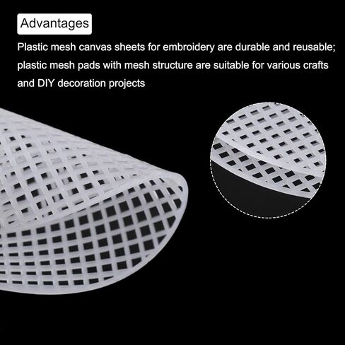 meccanixity 10pcs 7 "ورقة قماشية البلاستيك 6 ورقة الإبرة الدائرية قماشية فارغة لتطريز كروشيه الغزل الأكريليك ، أبيض in Saudi Arabia