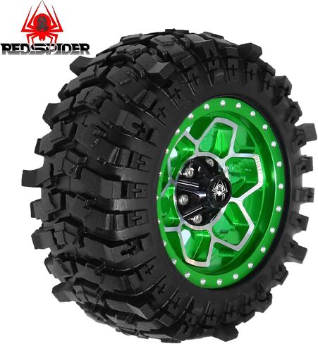 Redspider 1.9 '' إطارات الزاحف OD 88mm/3.46 '' (4pcs) لـ 1/12 RC Crawler MJX H12Y+ MN-128 MN82S LC79 (TIRES) in Saudi Arabia