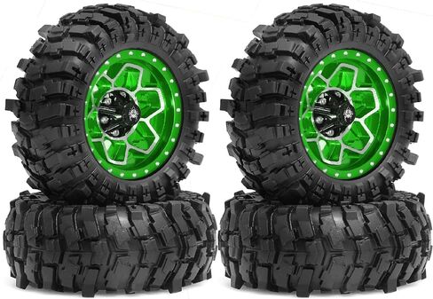 Redspider 1.9 '' إطارات الزاحف OD 88mm/3.46 '' (4pcs) لـ 1/12 RC Crawler MJX H12Y+ MN-128 MN82S LC79 (TIRES) in Saudi Arabia