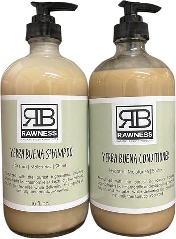 100% Plant based Yerba Buena Shampoo and Conditioner Rawness beauty Cleansing and Repairing set in Saudi Arabia