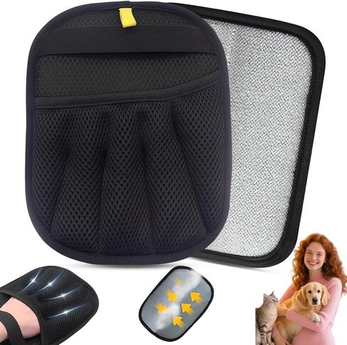 Upgraded Pet Hair Remover Glove - Reusable Electrostatic Five-Finger Gloves for Cat/Dog Hair Removal on Furniture, Carpet & Clothes in Saudi Arabia