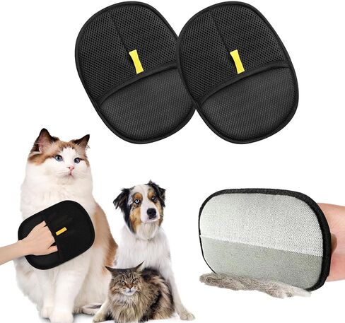 2025 Upgrade Pet Hair Remover Electrostatic Gloves, Reusable Pet Hair Removal Glove for Cats & Dogs, Premium Cat & Dog Hair Remover Mitt for Couch Furniture Carpet Car Seat (1 pcs) in Saudi Arabia