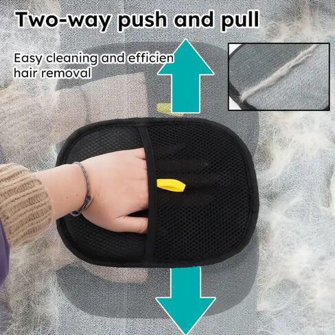 2025 Upgrade Pet Hair Remover Electrostatic Gloves, Reusable Pet Hair Removal Glove for Cats & Dogs, Premium Cat & Dog Hair Remover Mitt for Couch Furniture Carpet Car Seat (1 pcs) in Saudi Arabia