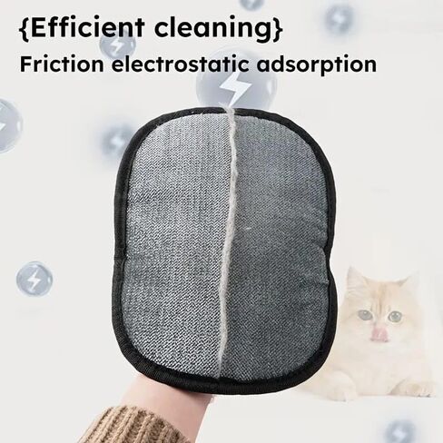 2025 Upgrade Pet Hair Remover Electrostatic Gloves, Reusable Pet Hair Removal Glove for Cats & Dogs, Premium Cat & Dog Hair Remover Mitt for Couch Furniture Carpet Car Seat (1 pcs) in Saudi Arabia
