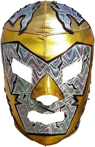 Luchador Mask Adult Size Lucha Libre Adult Mexican Wrestling Costume Pro-Fit Lycra Mask (Choose Design) in Kuwait