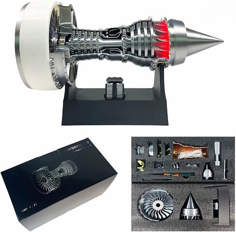 TR900 White Aircraft Turbofan Engine Model Kit, with LED,Operable,Variable Speed,3D Printing Toys,Technology Education Toy, Aviation Enthusiast Gift - Luxury Edition (Assembled Version) in Saudi Arabia