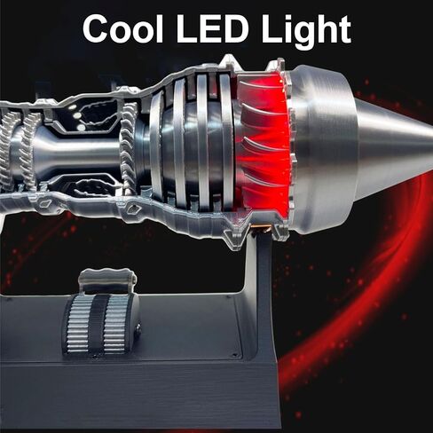 TR900 White Aircraft Turbofan Engine Model Kit, with LED,Operable,Variable Speed,3D Printing Toys,Technology Education Toy, Aviation Enthusiast Gift - Luxury Edition (Assembled Version) in Saudi Arabia
