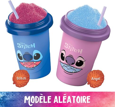 Bandai - Chillfactor - Disney Stitch أو Angel - كوب Slush مع قش - نموذج عشوائي يباع بشكل فردي - صنع الآيس كريم محلي الصنع - ورشة عمل المطبخ الإبداعي للأطفال in Kuwait