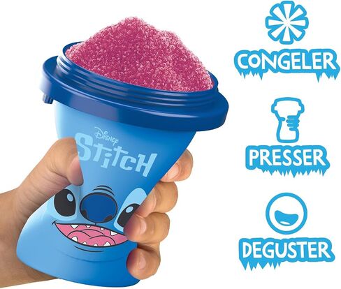 Bandai - Chillfactor - Disney Stitch أو Angel - كوب Slush مع قش - نموذج عشوائي يباع بشكل فردي - صنع الآيس كريم محلي الصنع - ورشة عمل المطبخ الإبداعي للأطفال in Kuwait