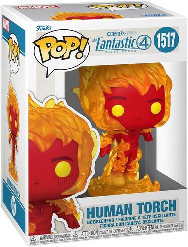 فونكو بوب! Marvel: The Fantastic Four: First Steps - Human Torch - Fantastic Four (2025) - شخصية فينيل قابلة للتحصيل - فكرة الهدية - البضائع الرسمية - ألعاب للأطفال والكبار - أفلام عشاق in Saudi Arabia
