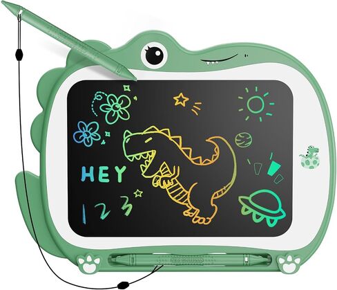 8.5 بوصة Dinosaur LCD رسم الكمبيوتر اللوحي لوحة طفل Toddler Toy Toys Toys Toys عيد ميلاد هدايا عيد الميلاد ل 3 4 5 5 6 سنوات الأولاد والبنات (أخضر) in Saudi Arabia