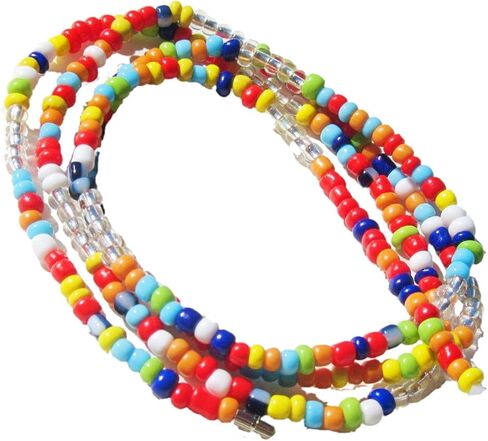 Waist Beads For Women- Stretchy Colorful Belly Beads 28" To 40" Waist Beads with Clasp -Chain Body Jewelry in Saudi Arabia