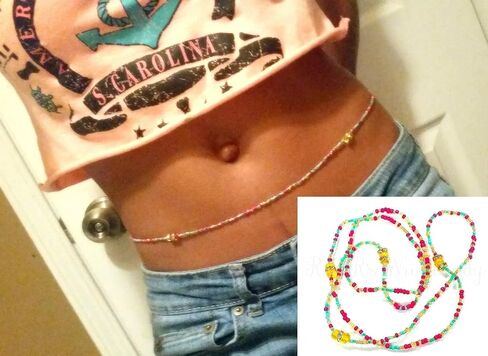 Waist Beads, Beaded Belly Chain, Seed Beads, African Waist Beads, Women's Jewelry, Body Jewelry, Minimalist Jewelry, Women's Body Jewelry, Stretch Bracelet in Saudi Arabia