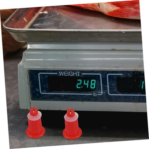 Cabilock 4Pcs Scale Feet Adjustable Weighing Tray Legs for Electronic Scales Compatible with Various Models Quick Installation Durable Plastic in Orange in Saudi Arabia