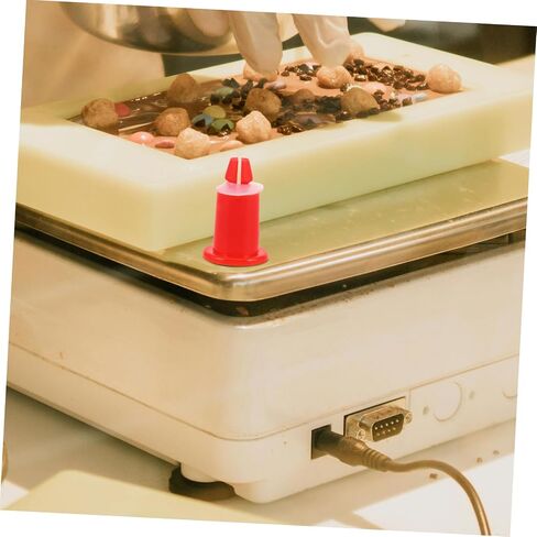 Cabilock 4Pcs Scale Feet Adjustable Weighing Tray Legs for Electronic Scales Compatible with Various Models Quick Installation Durable Plastic in Orange in Saudi Arabia